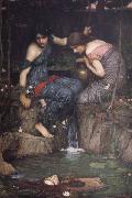 John William Waterhouse Nymphs Finding the Head of Orpheus painting